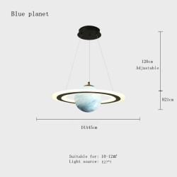 Lampe Plafonnier Led En Forme De Planète Saturn