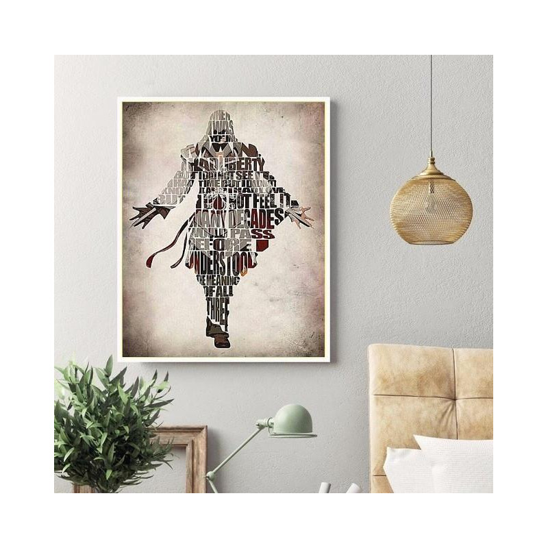 Tableau Assassin's Creed lettres alphabet