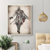 Tableau Assassin's Creed lettres alphabet