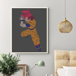 Tableau Goku God Saiyan...