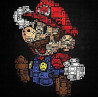 Tableau Mario Paper lettres alphabet