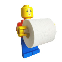 Porte papier Toilette en forme de Bohomme Lego