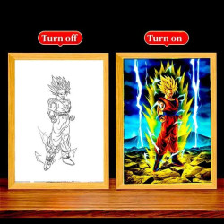 Tableau Goku LED changeant