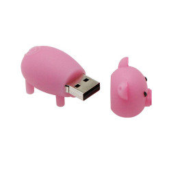 Clé Usb 818-Tech en Forme de Cochon de la Ferme rose