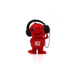 Clé Usb 818-Tech DJ Man Music Rouge