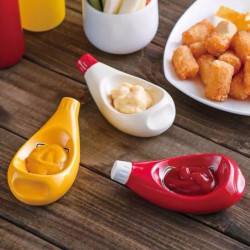 Pots Sauce Mayonnaise et Ketchup Design Bouteille plastique