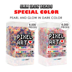 Perles Pixel Arts 6000 Pièces Glow in Dark