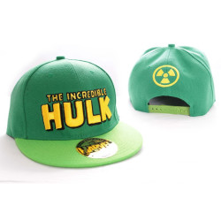 Casquette Hulk Verte titre comics et symbole radioactivité