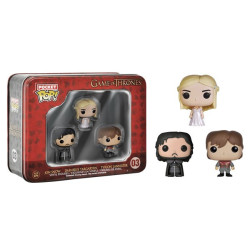 3 Figurines POP pocket Coffret Game of Thrones Daenerys Jon et Tyrion