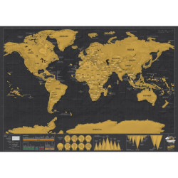 Carte du Monde à Gratter Luxe Edition Voyage