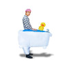Costume gonflable homme dans son bain