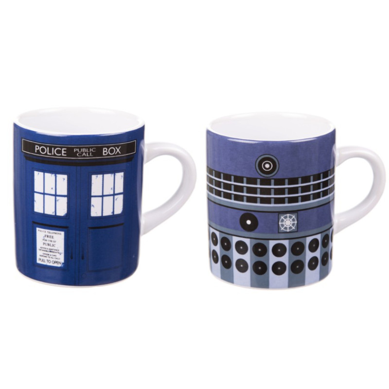 Pack de 2 mini mugs Doctor Who Tardis et Dalek