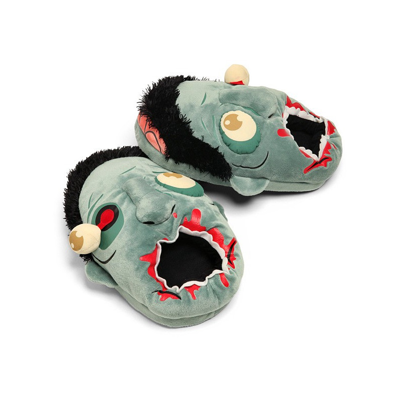 Chaussons Pantoufles tête de Zombies