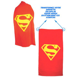 Serviette-cape Superman 