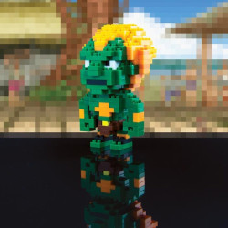 Figurine Blanka pixelisé de street fighter capcom