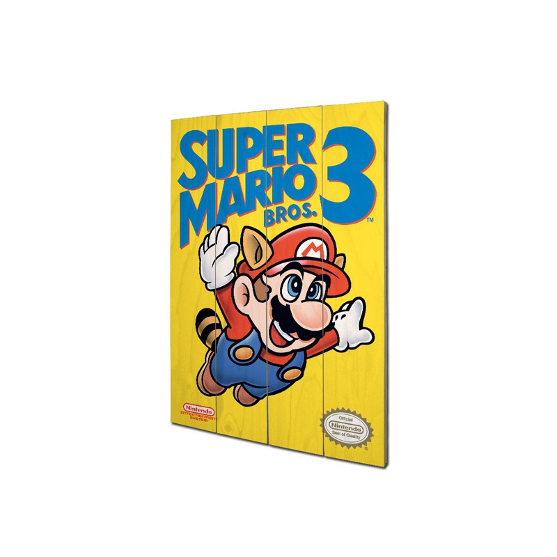Panneau en Bois Nintendo Cartouche Super Mario Bros 3