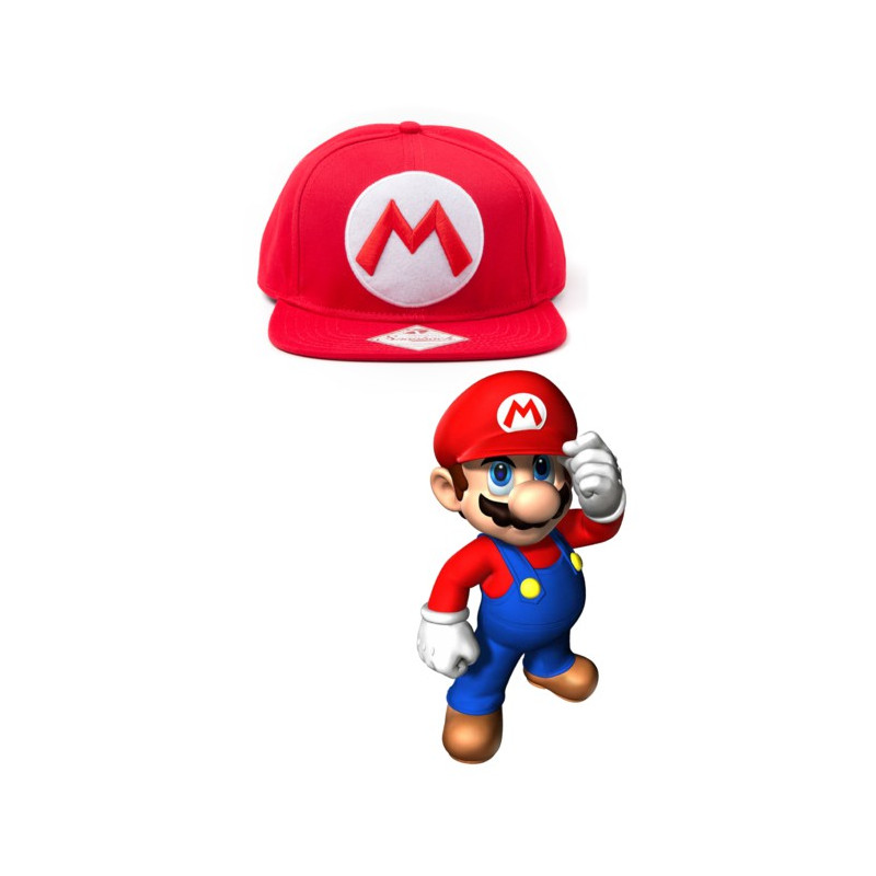 Casquette Nintendo rouge Mario Big M Brodé