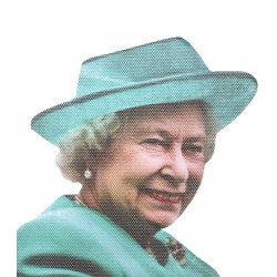Sticker vitre de voiture Elisabeth II