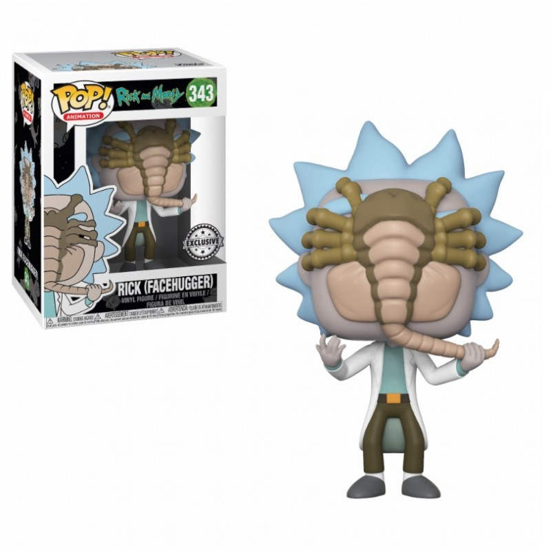 Figurine POP Alien vs Rick & Morty - Rick with Facehugger Exclusive 