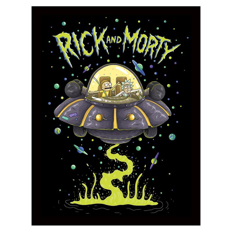 Cadre Rick et Morty - UFO / soucoupe volante