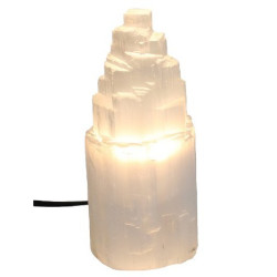 Lampe minérale en sélénite