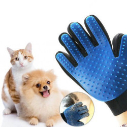 Gant de massage anti-poils pour chien et chat