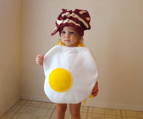 Costume oeuf et bacon pour enfants