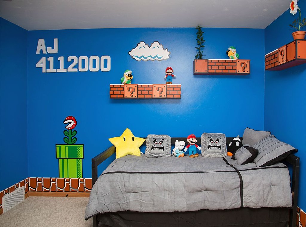 chambre enfant nintendo mario