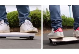 Un skate motorisé aussi fin qu'une tablette pour ne plus avoir à marcher :)