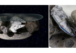 Design Star Wars : la table basse Millenium Falcon au coeur d'un astéroïde